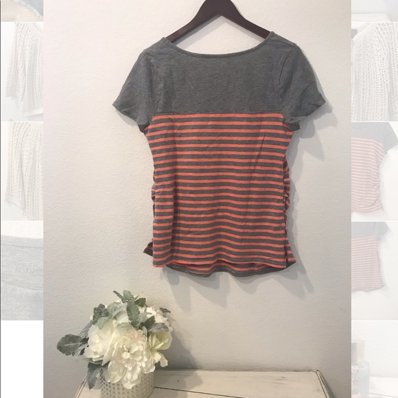 Liz Lange ) Maternity Top striped Shirt - Picture 2 of 5